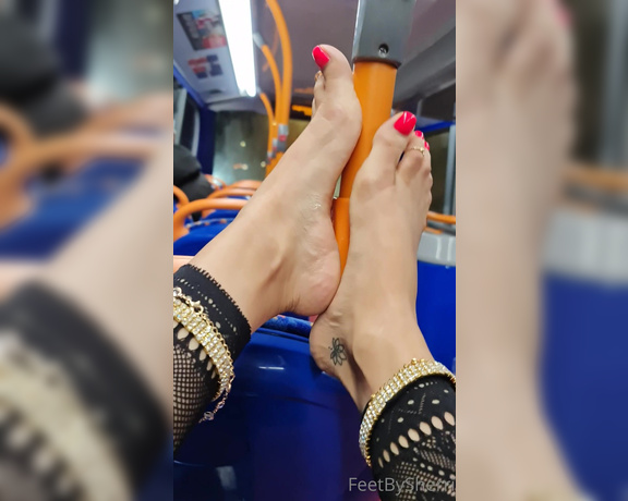 FeetBySherri aka feetbysherri OnlyFans - On the night bus how do I tease all the guys