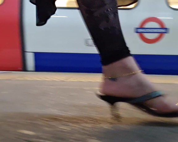 FeetBySherri aka feetbysherri OnlyFans - Station platform walk