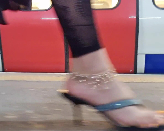 FeetBySherri aka feetbysherri OnlyFans - Station platform walk