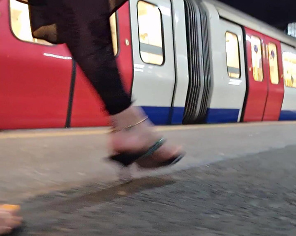 FeetBySherri aka feetbysherri OnlyFans - Station platform walk