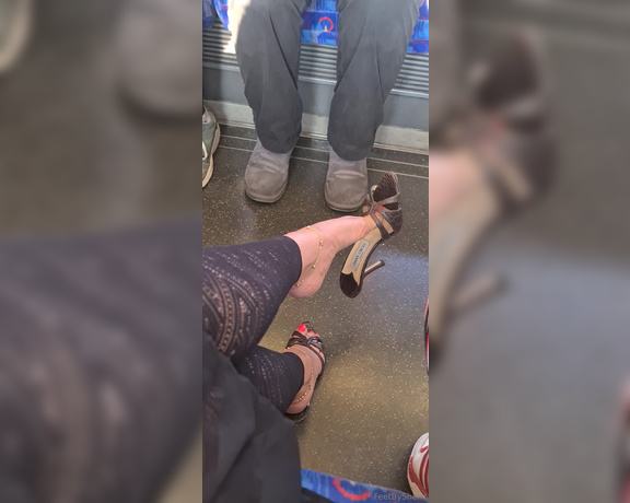 FeetBySherri aka feetbysherri OnlyFans - Train dangle tease