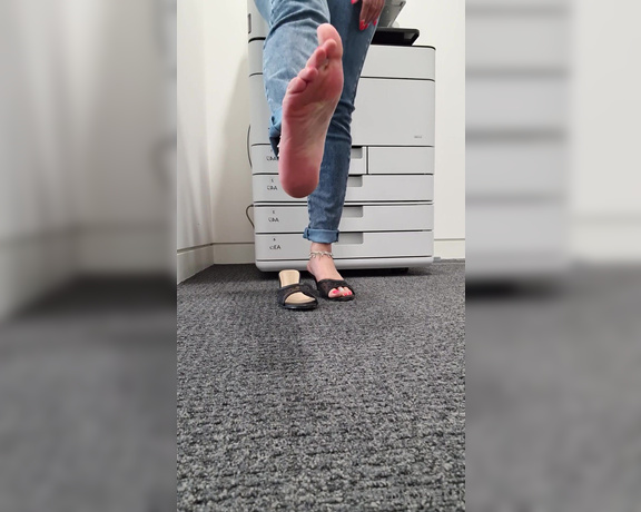 FeetBySherri aka feetbysherri OnlyFans - Photocopying in the office