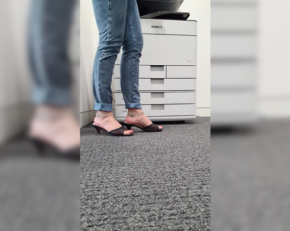 FeetBySherri aka feetbysherri OnlyFans - Photocopying in the office