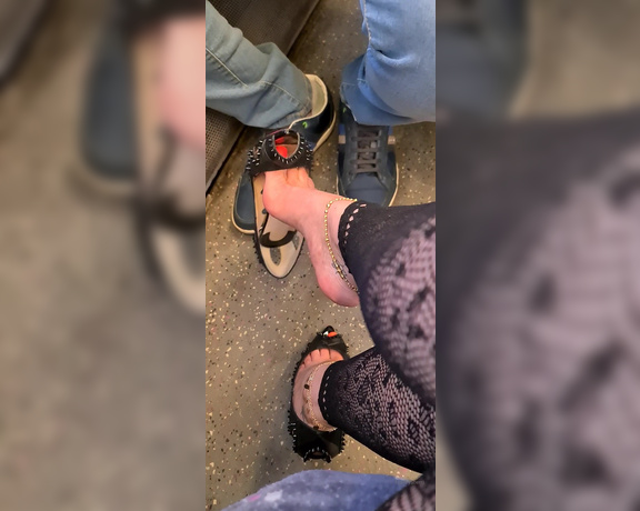 FeetBySherri aka feetbysherri OnlyFans - Teasing on the train