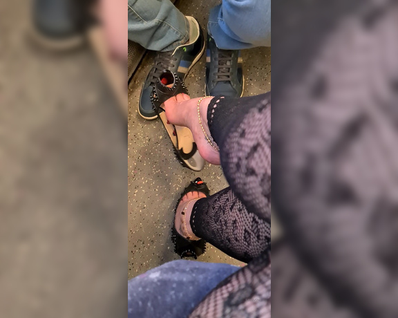 FeetBySherri aka feetbysherri OnlyFans - Teasing on the train
