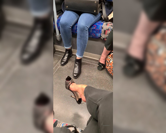 FeetBySherri aka feetbysherri OnlyFans - Dangling on the train