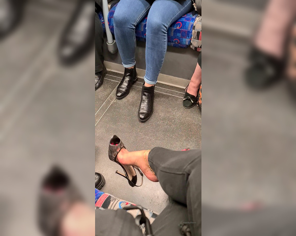 FeetBySherri aka feetbysherri OnlyFans - Dangling on the train