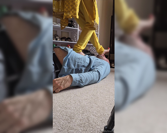 FeetBySherri aka feetbysherri OnlyFans - Trampling in my Indian outfit