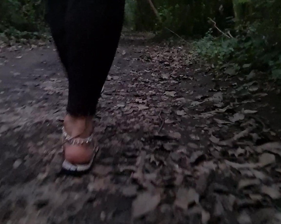 FeetBySherri aka feetbysherri OnlyFans - Walking in the woods