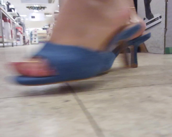 FeetBySherri aka feetbysherri OnlyFans - Browsing in the department store in my denim mules