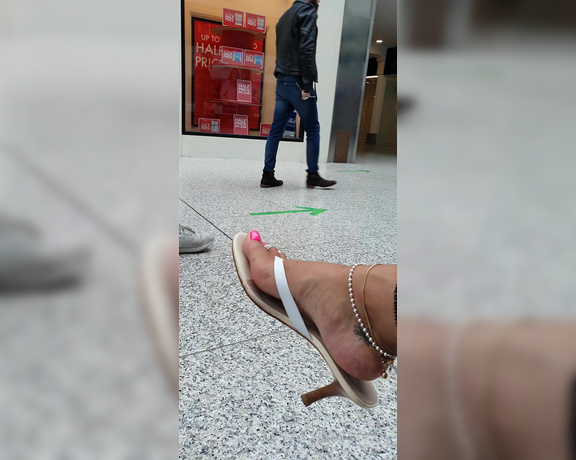 FeetBySherri aka feetbysherri OnlyFans - Public tease in shopping mall