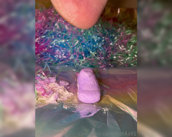 Goddess Ashley aka foot4all1 OnlyFans - Peep Smashing! The soft sticky mallow mixed with the gritty sugary sweet coating being demolished