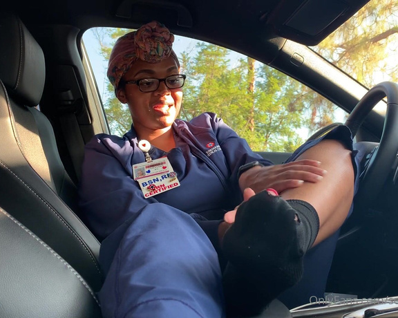 Sole Queen aka solequeensworld OnlyFans - #nursefeet in the nautural light how bad do you wish you were in this car