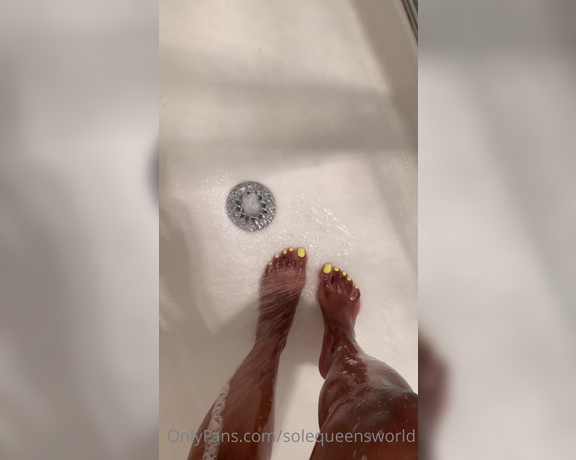 Sole Queen aka solequeensworld OnlyFans - First of my Clean Feet series shower time