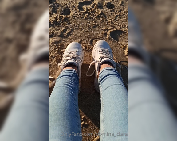 Domina_clara aka domina_clara OnlyFans - Last day I wear this nyloned socks for a sub, I went to the beach