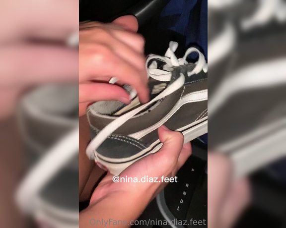 Nina’s Feet aka ninadiaz.feet OnlyFans - Stink feet in the Car After a long day, my toes are finally free