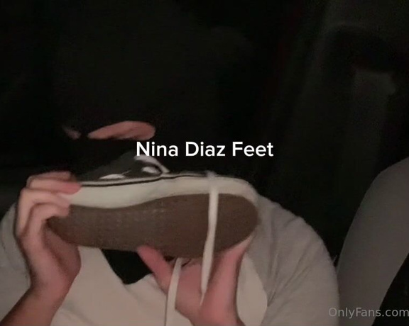 Nina’s Feet aka ninadiaz.feet OnlyFans - Delighting myself by sucking and smelling my feet inside the car! After wearing sneakers all