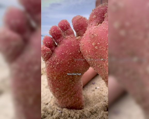 Nina’s Feet aka ninadiaz.feet OnlyFans - The beachbitch Pack! Feet Edition My Owner took me for a walk on a deserted