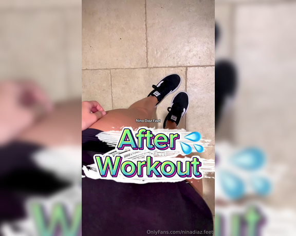 Nina’s Feet aka ninadiaz.feet OnlyFans - You can sit back and admire your Queen taking off her sweaty sneakers! After training,