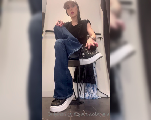 Goddess Bojana aka goddessbojana OnlyFans - Entire day in this sneakers and My socks are soaking wetget ready to lick all the