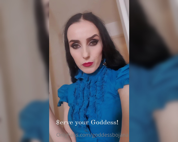 Goddess Bojana aka goddessbojana OnlyFans - Coffe Time with your Goddess Slave, I am in no Mood to talk I just Want