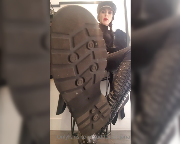 Goddess Bojana aka goddessbojana OnlyFans - LoserDirt from My boots is more valuable than you! Be grateful I am allowing you