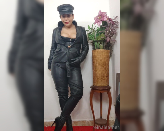 Reina Leather aka reinaleather OnlyFans - Good Evening !!! Total balck leather lookFeeling extremely sensual