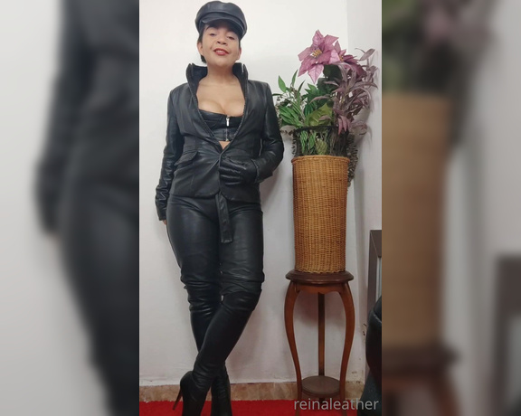 Reina Leather aka reinaleather OnlyFans - Good Evening !!! Total balck leather lookFeeling extremely sensual