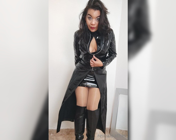 Reina Leather aka reinaleather OnlyFans - Testing my next video outfityes