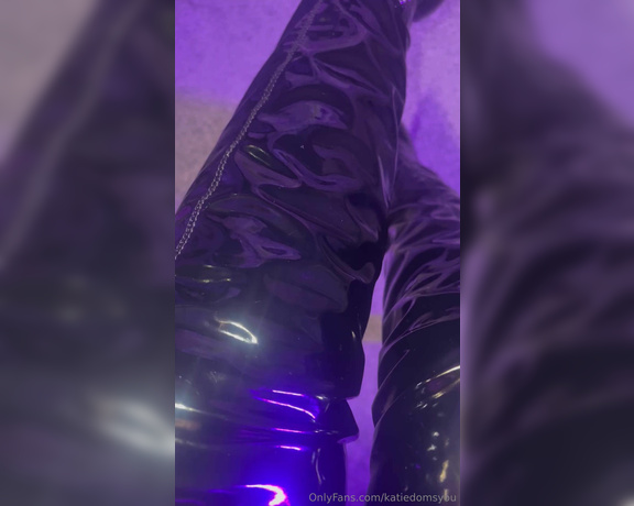 Katie Jane aka katiedomsyou OnlyFans - Lick it all up… all the way up my boot! Don’t let any