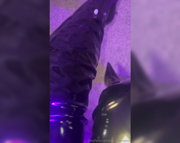 Katie Jane aka katiedomsyou OnlyFans - Lick it all up… all the way up my boot! Don’t let any