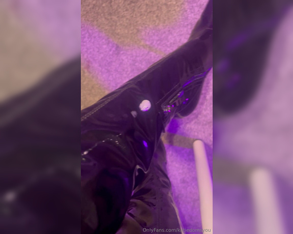 Katie Jane aka katiedomsyou OnlyFans - Lick it all up… all the way up my boot! Don’t let any