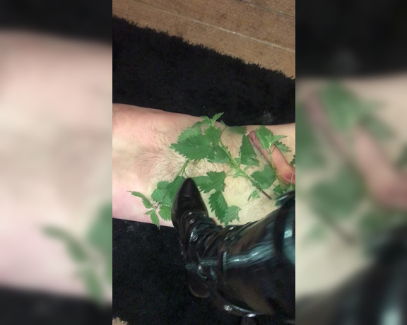 Lady Dark Angel aka Ladydarkangeluk Onlyfans - Some more nettle play You did awesome sub Jim x for just $10 a month you can see all clips and vide