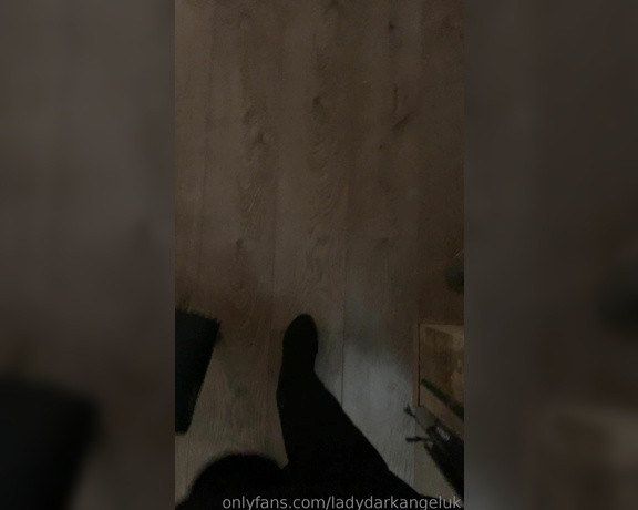 Lady Dark Angel aka Ladydarkangeluk Onlyfans - Imagine being tied up and blindfoldedhooded and all you can hear is the sound of my heels and no ide
