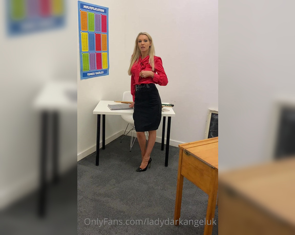 Lady Dark Angel aka Ladydarkangeluk Onlyfans - Imagine being sent to my classroom for punishment 6 min clip