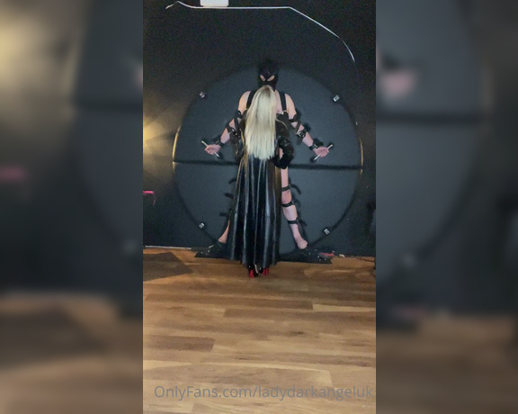 Lady Dark Angel aka Ladydarkangeluk Onlyfans - Session clip from yesterday Tied vulnerable to the wheel