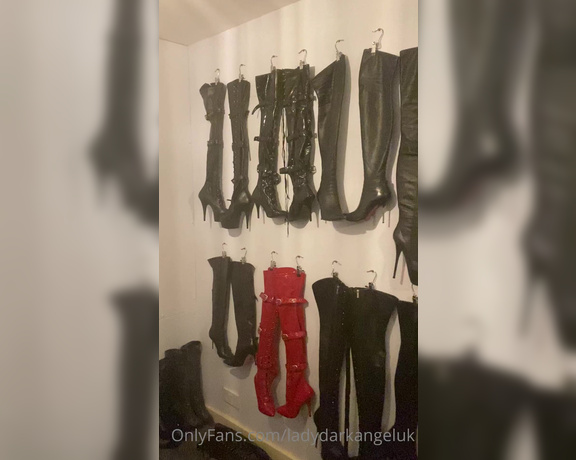 Lady Dark Angel aka Ladydarkangeluk Onlyfans - Thanku so much to the guys who have helped me by sending the right things to hang my boots up They