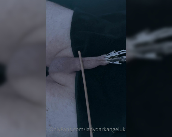 Lady Dark Angel aka Ladydarkangeluk Onlyfans - Perfect way to cane a cock Handheld PoV