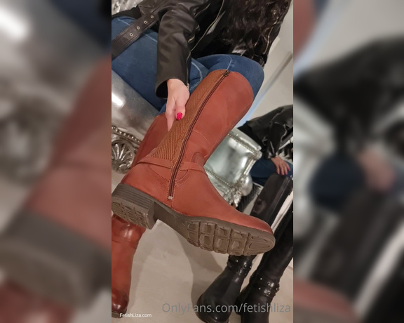 Fetish Liza aka fetishliza OnlyFans - Here is the 2nd pair of leather boots that need a serious tongue bath from you