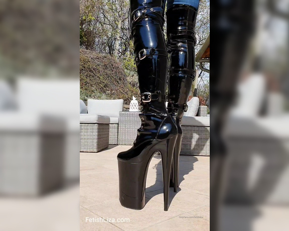 Fetish Liza aka fetishliza OnlyFans - Now you get to see my new extreme platform and heeled boots in action Get ready