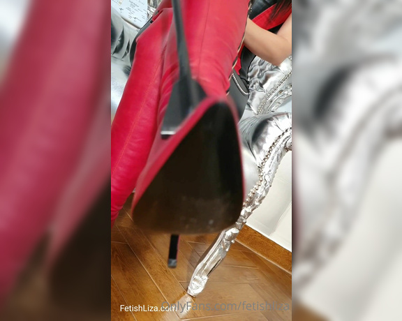 Fetish Liza aka fetishliza OnlyFans - Boot boys, are you ready to taste, clean and worship my red thigh highs #boots #leather