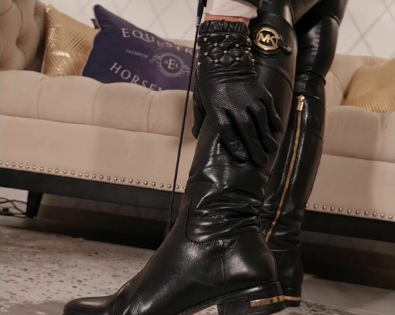Fetish Liza aka fetishliza OnlyFans - Find yourself under my vintage leather riding boots, inhale my scent and follow my instructions This