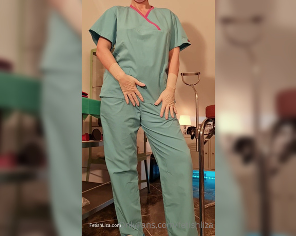 Fetish Liza aka fetishliza OnlyFans - Wearing my scrubs and surgical glovesand not much else Who needs my expert hand