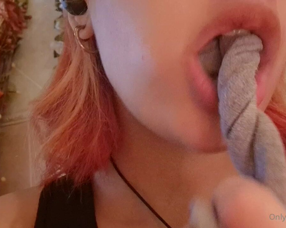 Nirvy aka nirvy OnlyFans - I sucked on my dirty socks for so long that now they are full of spit