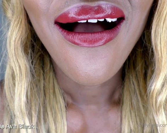 Mistress Ava Black aka missavablack OnlyFans - My perfect mouth Covered in sexy soft luscious lipstick Sexy ASMR tones draw you in and