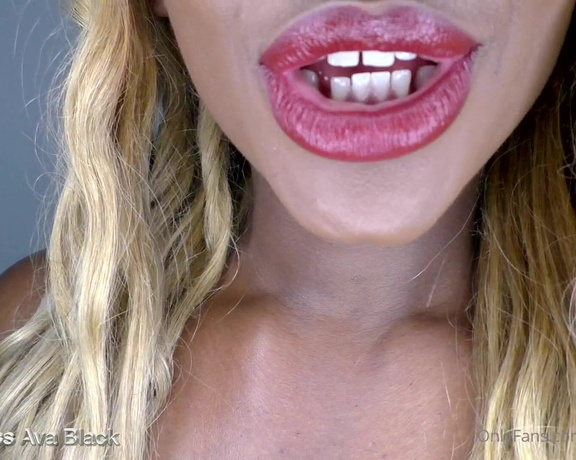 Mistress Ava Black aka missavablack OnlyFans - Licking you with my super long tongue Flicking and licking side to side Tasting you