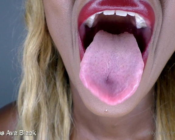 Mistress Ava Black aka missavablack OnlyFans - Licking you with my super long tongue Flicking and licking side to side Tasting you