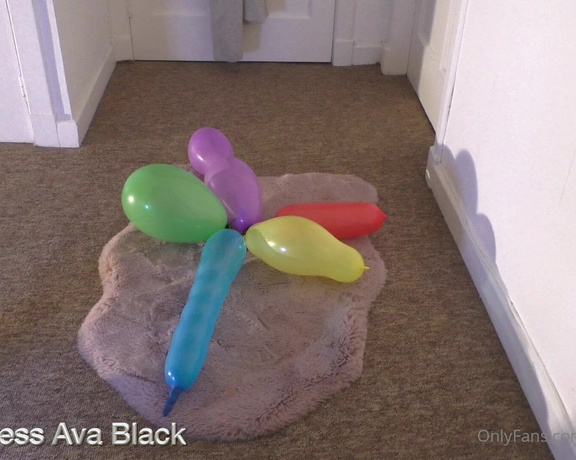 Mistress Ava Black aka missavablack OnlyFans - Rubber Mistress vs rubber balloons