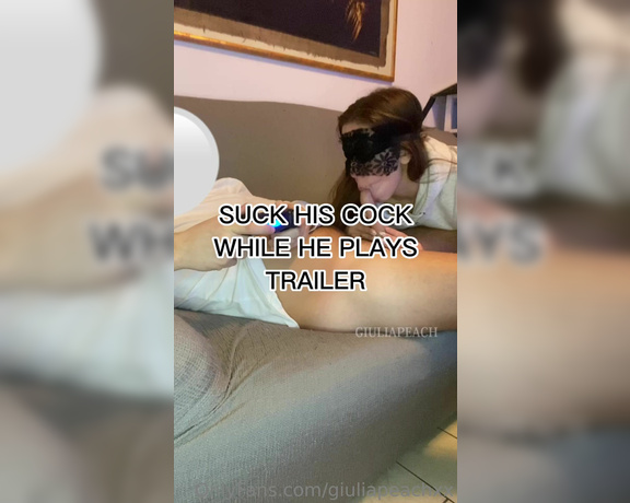 Giulia Peach aka giuliapeachxx OnlyFans - While he plays PlayStation, I decided to have fun with his cock I suck