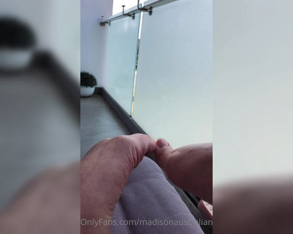 Madison Australian aka madisonaustralian OnlyFans - Flip flop dangle on the balcony before showing you all the juicy little details Can